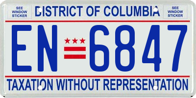 DC license plate EN6847