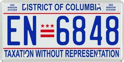DC license plate EN6848