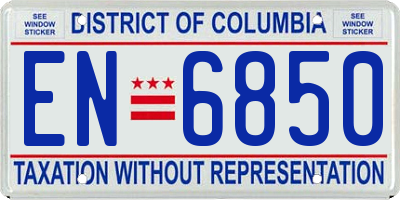 DC license plate EN6850