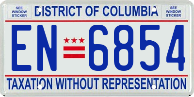DC license plate EN6854