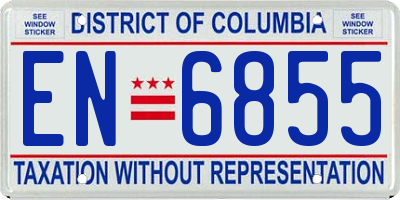 DC license plate EN6855
