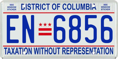 DC license plate EN6856