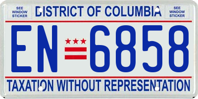 DC license plate EN6858