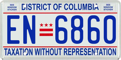 DC license plate EN6860