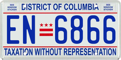 DC license plate EN6866