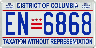 DC license plate EN6868