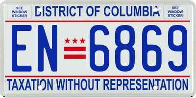 DC license plate EN6869