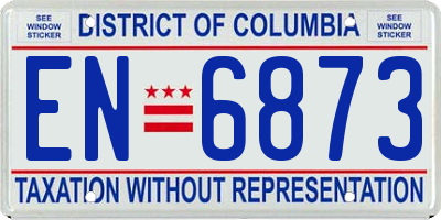 DC license plate EN6873