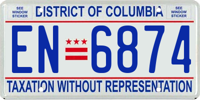 DC license plate EN6874