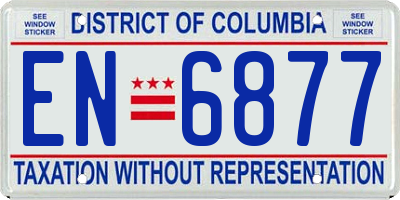 DC license plate EN6877