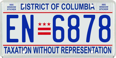 DC license plate EN6878