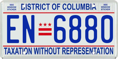 DC license plate EN6880