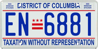 DC license plate EN6881
