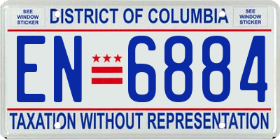 DC license plate EN6884