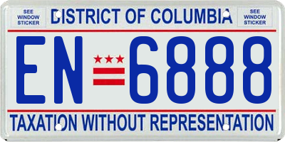 DC license plate EN6888