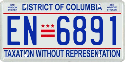 DC license plate EN6891