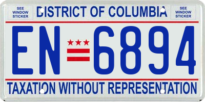 DC license plate EN6894