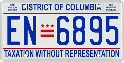 DC license plate EN6895