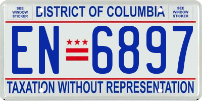 DC license plate EN6897