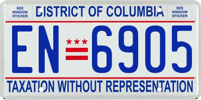 DC license plate EN6905