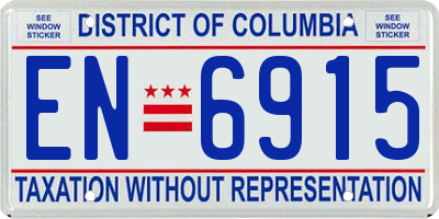 DC license plate EN6915