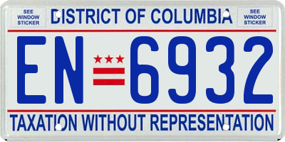 DC license plate EN6932