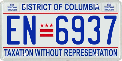 DC license plate EN6937