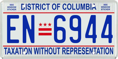 DC license plate EN6944