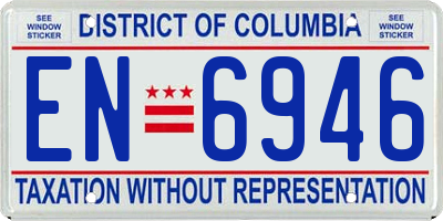 DC license plate EN6946