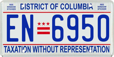 DC license plate EN6950