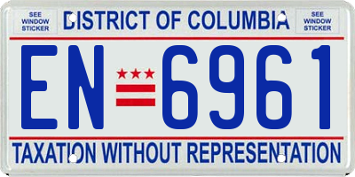 DC license plate EN6961