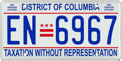 DC license plate EN6967