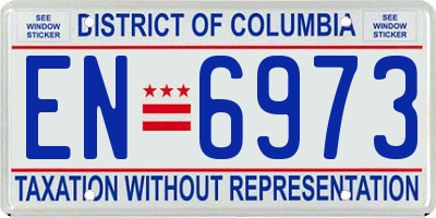 DC license plate EN6973