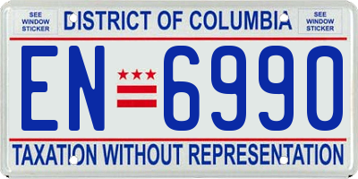DC license plate EN6990