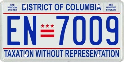 DC license plate EN7009