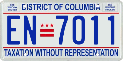 DC license plate EN7011