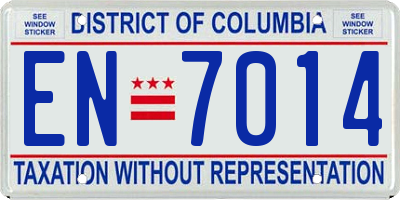 DC license plate EN7014
