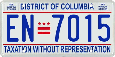 DC license plate EN7015