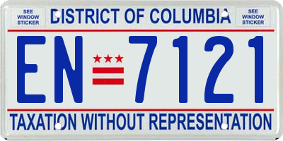 DC license plate EN7121