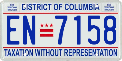 DC license plate EN7158