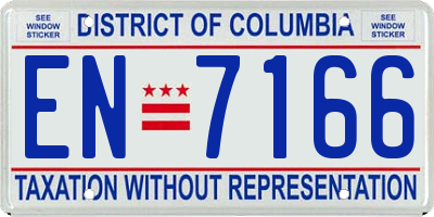 DC license plate EN7166