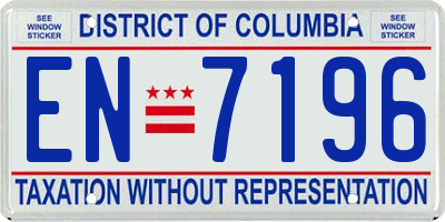 DC license plate EN7196