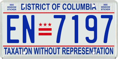 DC license plate EN7197