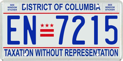 DC license plate EN7215