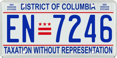 DC license plate EN7246