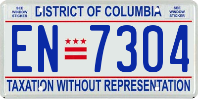 DC license plate EN7304