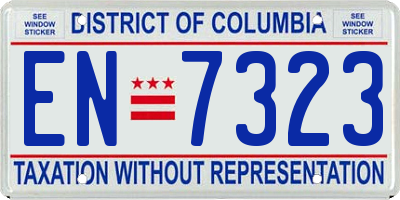 DC license plate EN7323