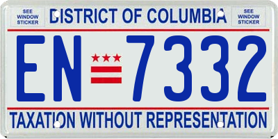 DC license plate EN7332