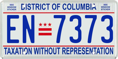 DC license plate EN7373