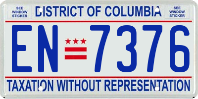 DC license plate EN7376